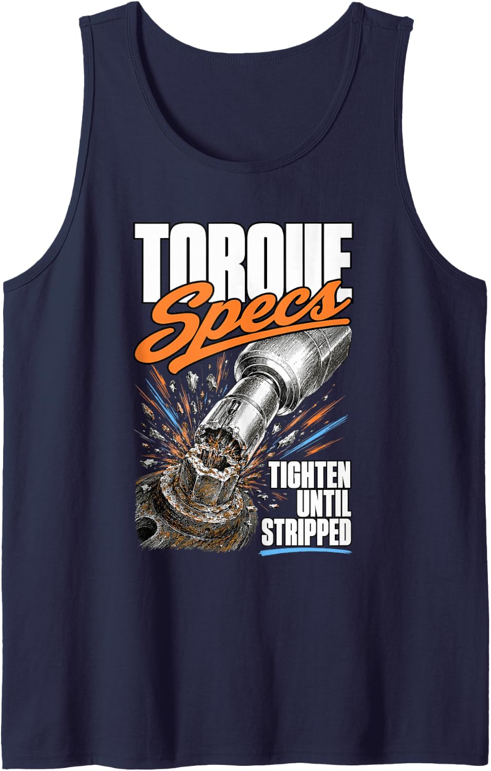 Funny Auto Mechanic Car Repair Technician Tank Top - Navy Blue
