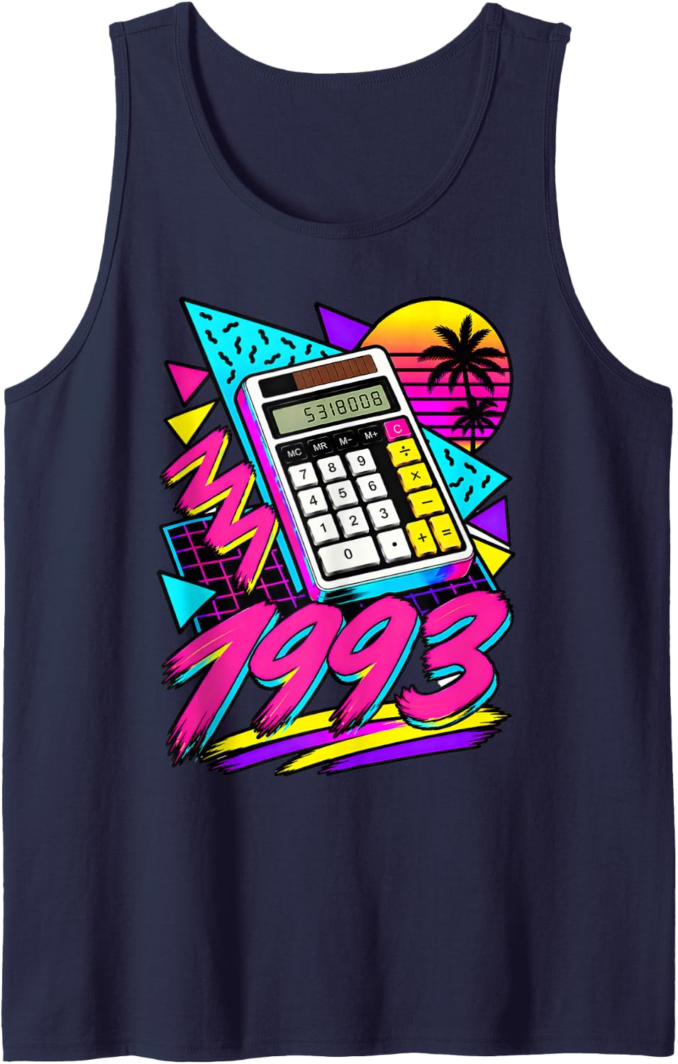 1993 Retro Vintage 90's Sleeveless Tank Top - Navy Blue