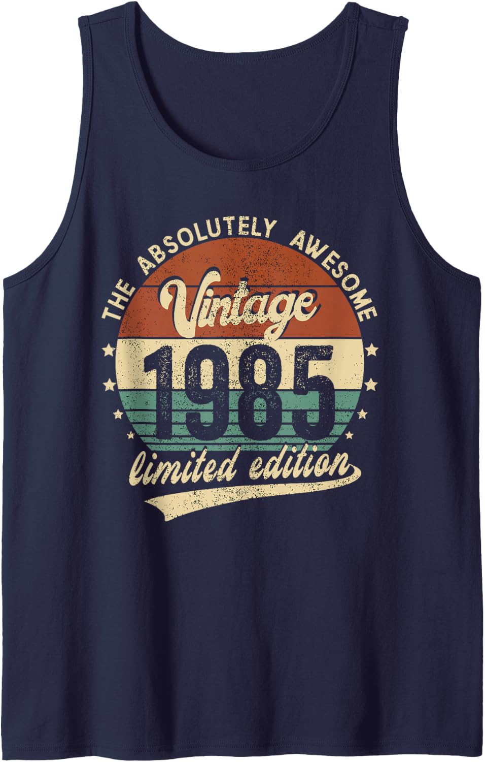 Vintage 1985 Limited Edition 40 Year Old 40th Birthday Sleeveless Tank Top - Navy Blue