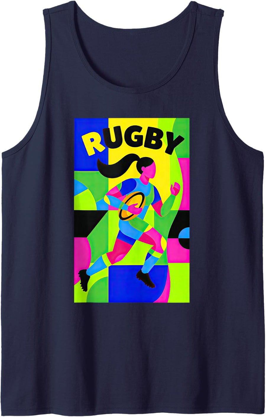 Rugby Lover Rugby Player Female Rugby Game Day Vibes Tank Top - Navy Blue