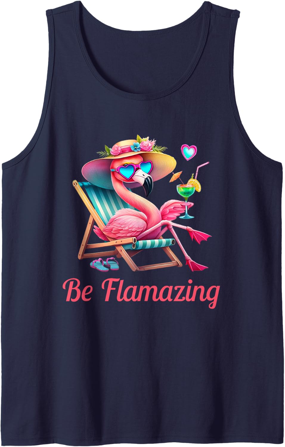 Be Flamazing Tank Top - Navy Blue