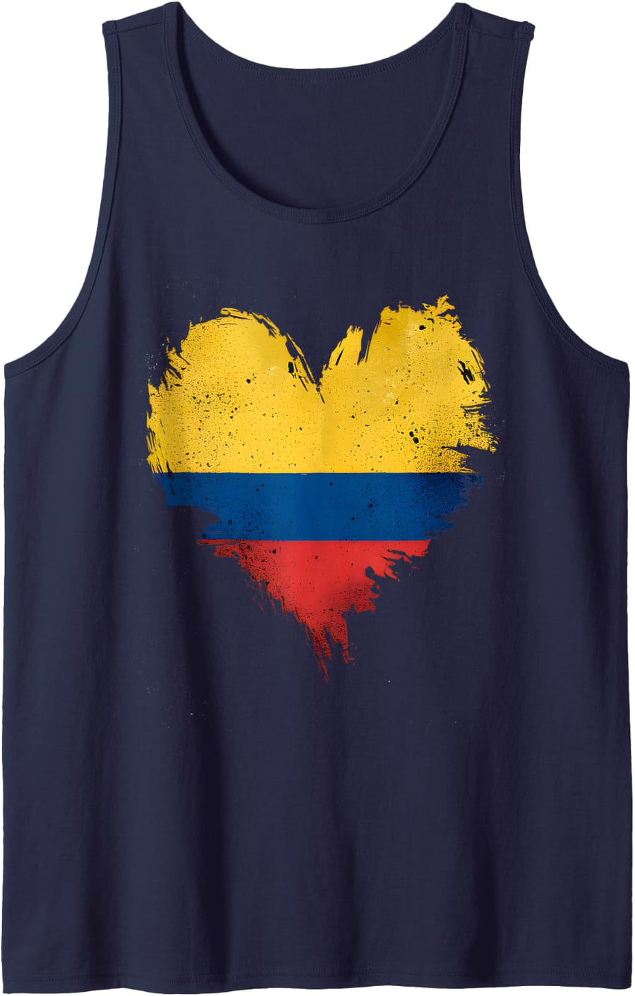 Colombia Heart Flag Tank Top - Navy Blue