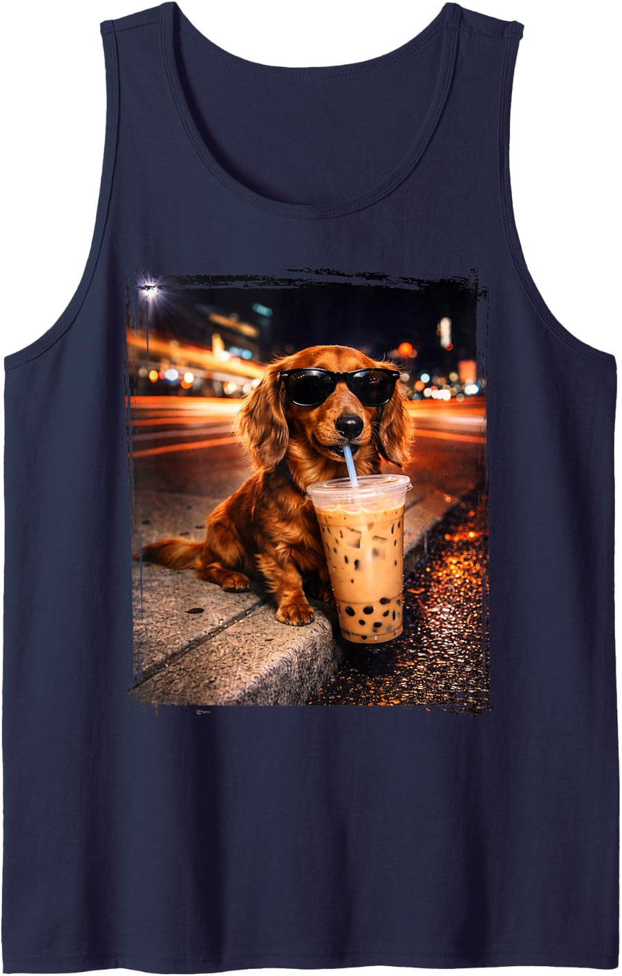 Men Women Outfits Sleeveless Tank Top - Navy Blue