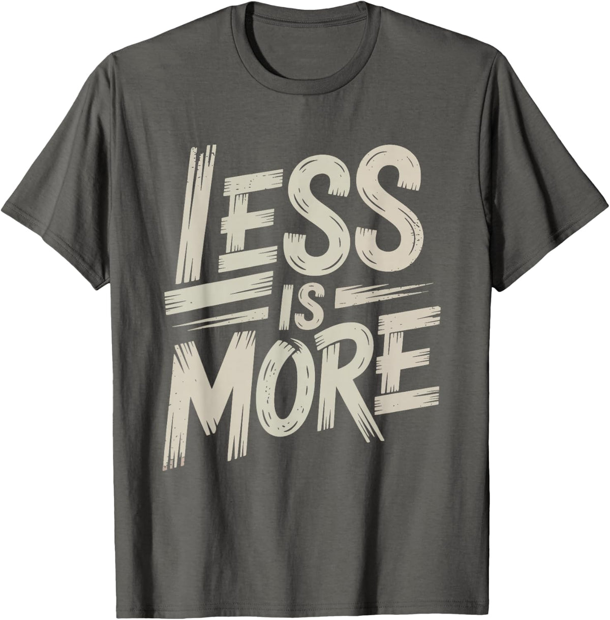 Bobber Builder Less More Minimalist Motorcycle Philosophy T-Shirt - Asphalt Grey