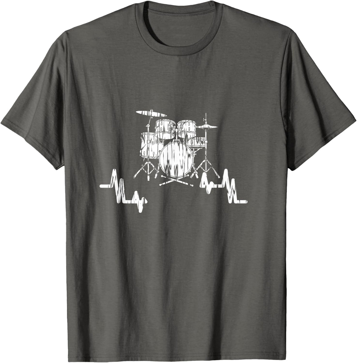 Band Drummer - Hits Things in Time - Drum Player T-Shirt - Asphalt Grey