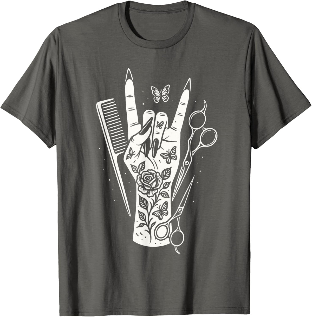 Hairstylists - Funny Hairdressing Salon Art T-Shirt - Asphalt Grey