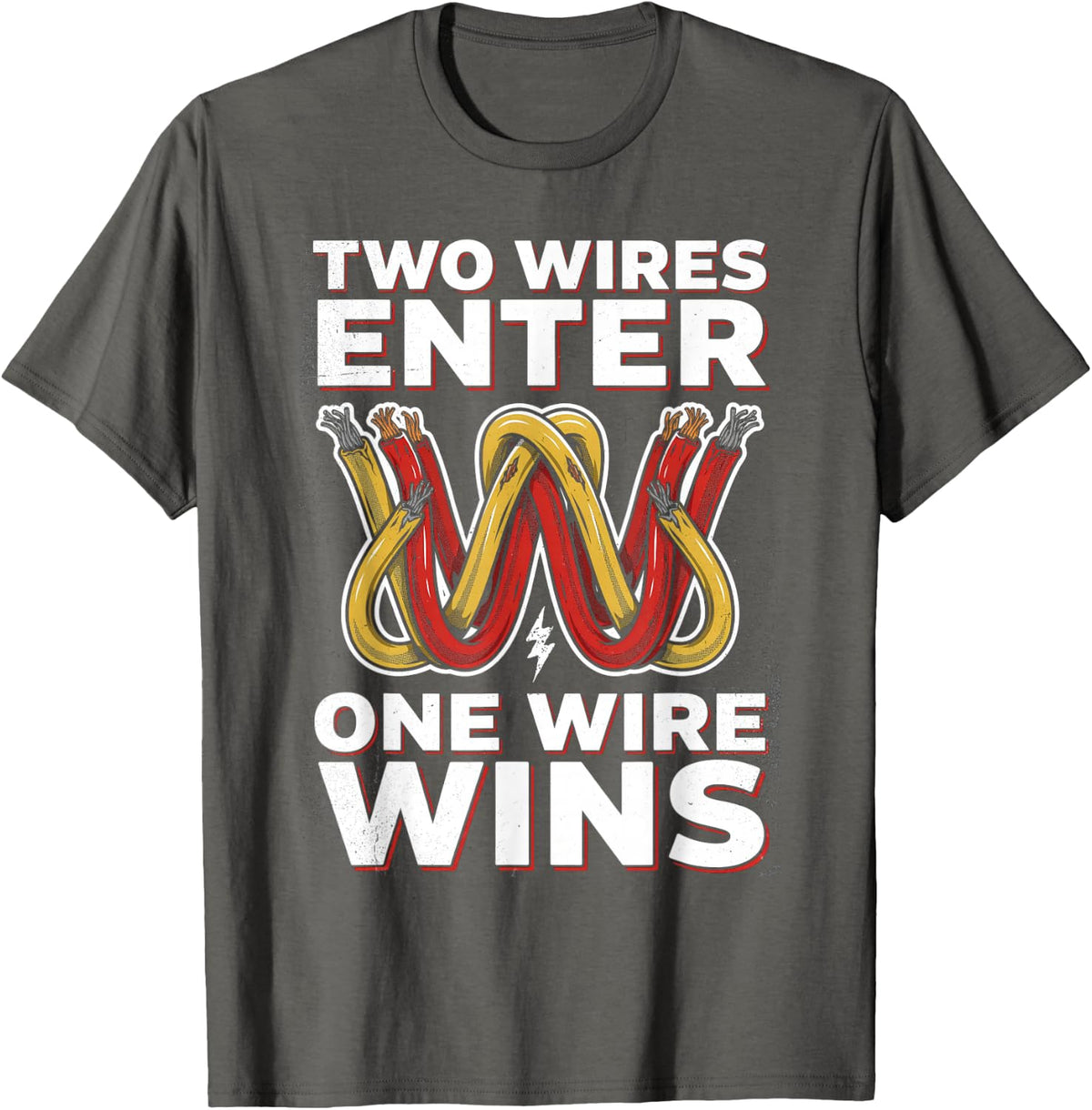 Electrician Electrical Engineer Tools Electricity T-Shirt - Asphalt Grey
