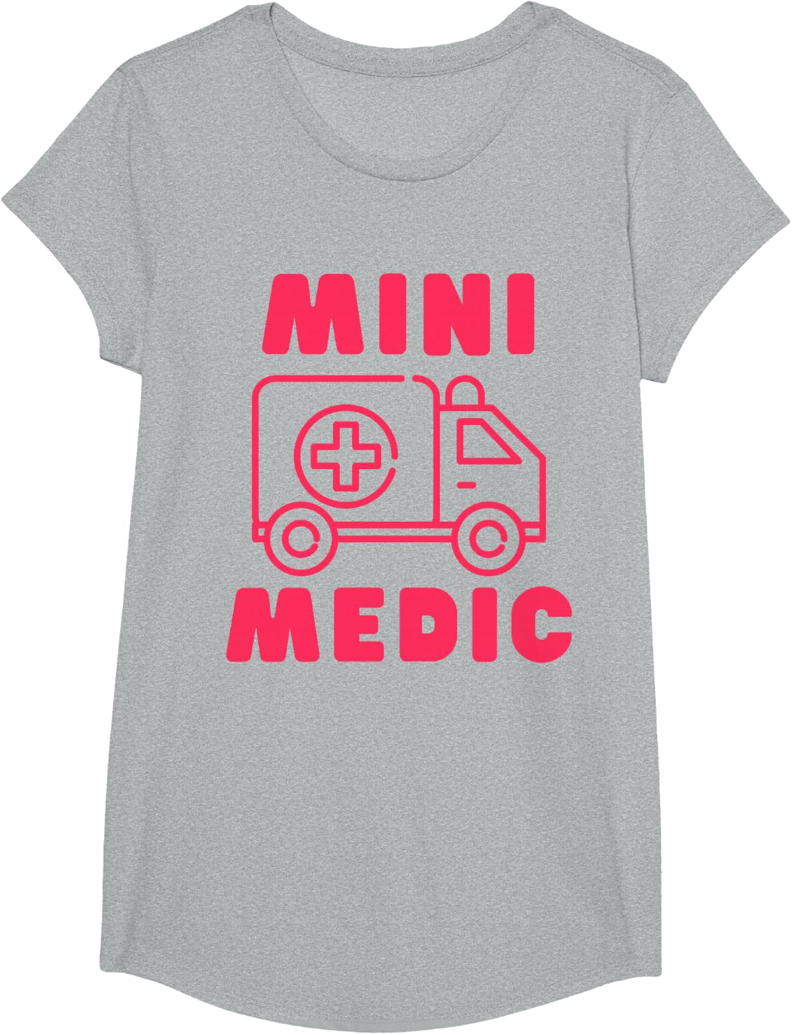 Mini Medic Paramedic Toddler First Responders EMT Kids T-Shirt - Girls Heather Grey