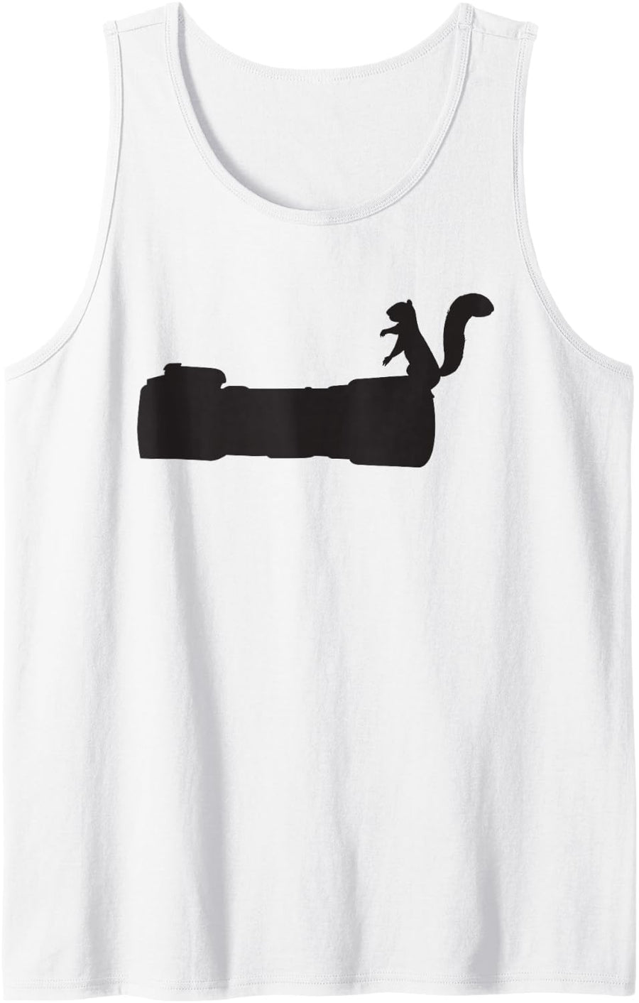 Camera Lens Squirrel Photographer Photo Macro Picture Sleeveless Tank Top - White