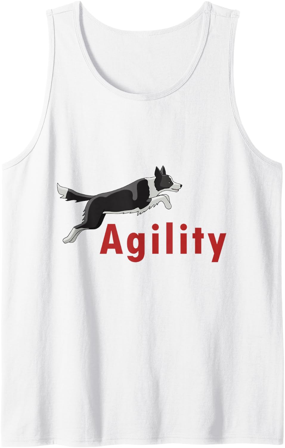 Dog Agility Jumping Logo Tank Top - White