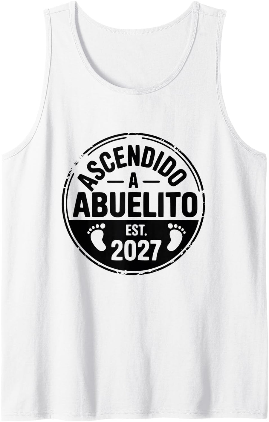 Men's Abuelito Est 2027 Pisadas Baby Ascendido Kid Latino Tank Top - White
