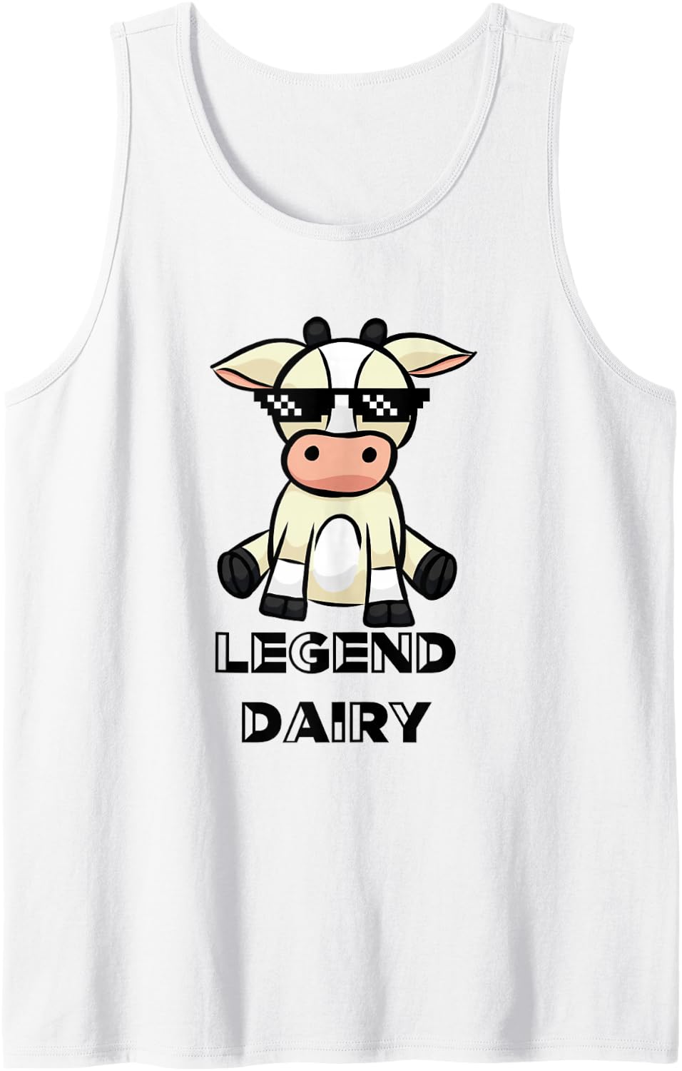 Cow Shirt - Legendairy - Cow Print Shirt - Pun Shirt Tank Top - White