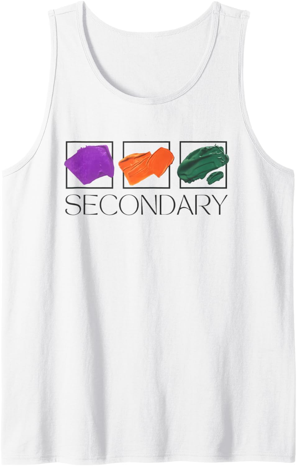 Art Teacher Back to School Secondary Colors Theory Artist Sleeveless Tank Top - White