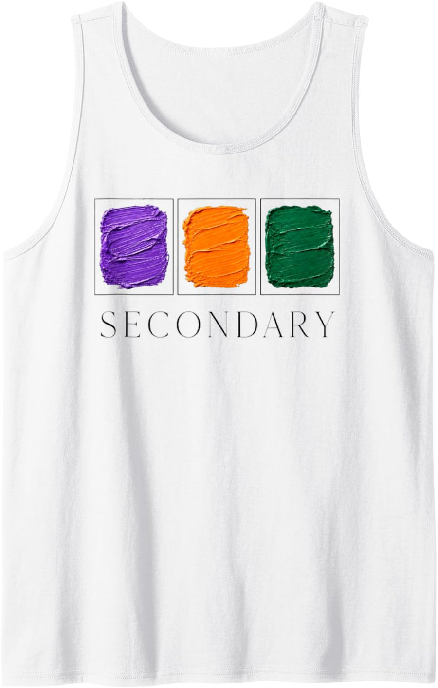 Secondary Colors Art Teacher Color Wheel Painter Palette Sleeveless Tank Top - White