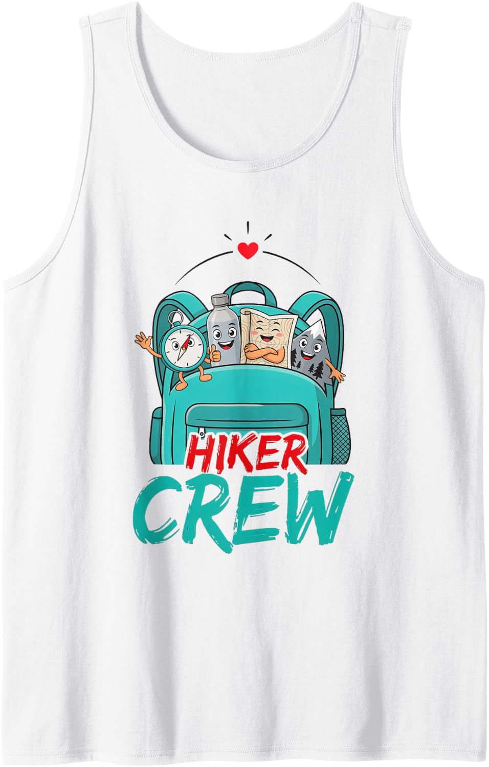 Solo Hiking Trail Trekker Backpacking Hiker Sleeveless Tank Top - White
