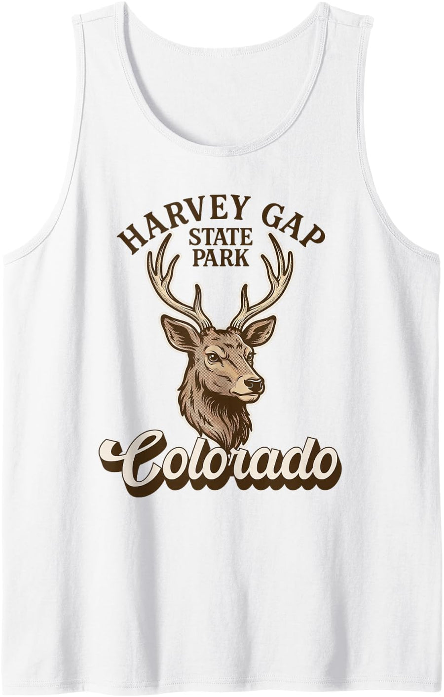 Harvey Gap State Park Colorado Deer Hunting Souvenir Sleeveless Tank Top - White
