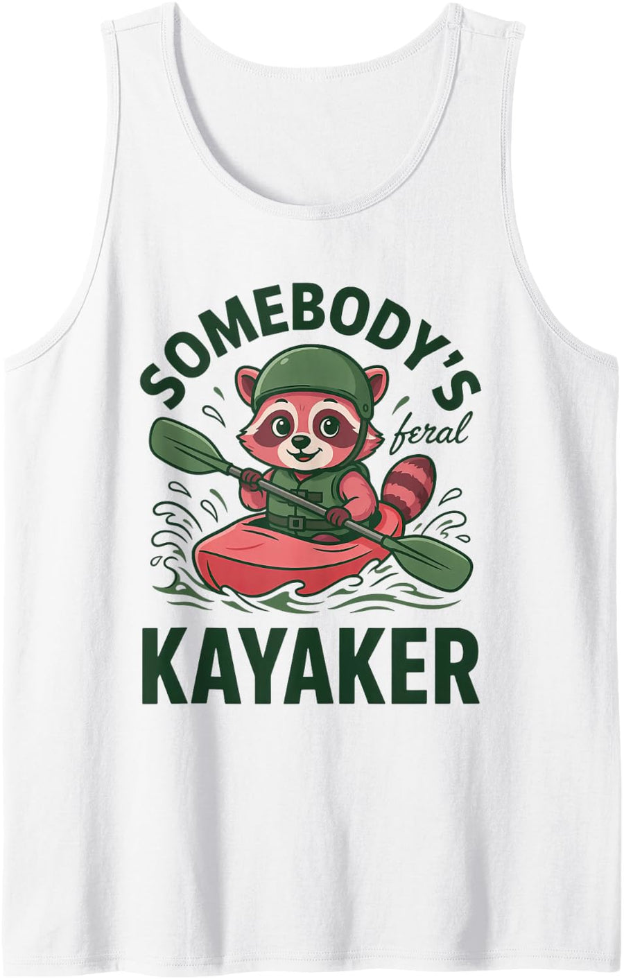 Freestyle Kayaking Playboating Whitewater River Kayaker Sleeveless Tank Top - White