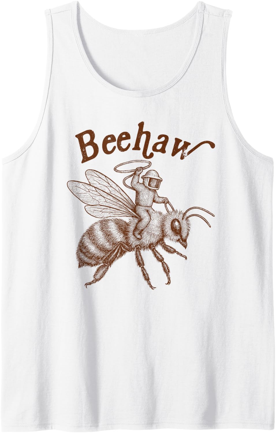 Beekeeper Beekeeping Farm Life Honey Bee Cowboys Beehaw Tank Top - White