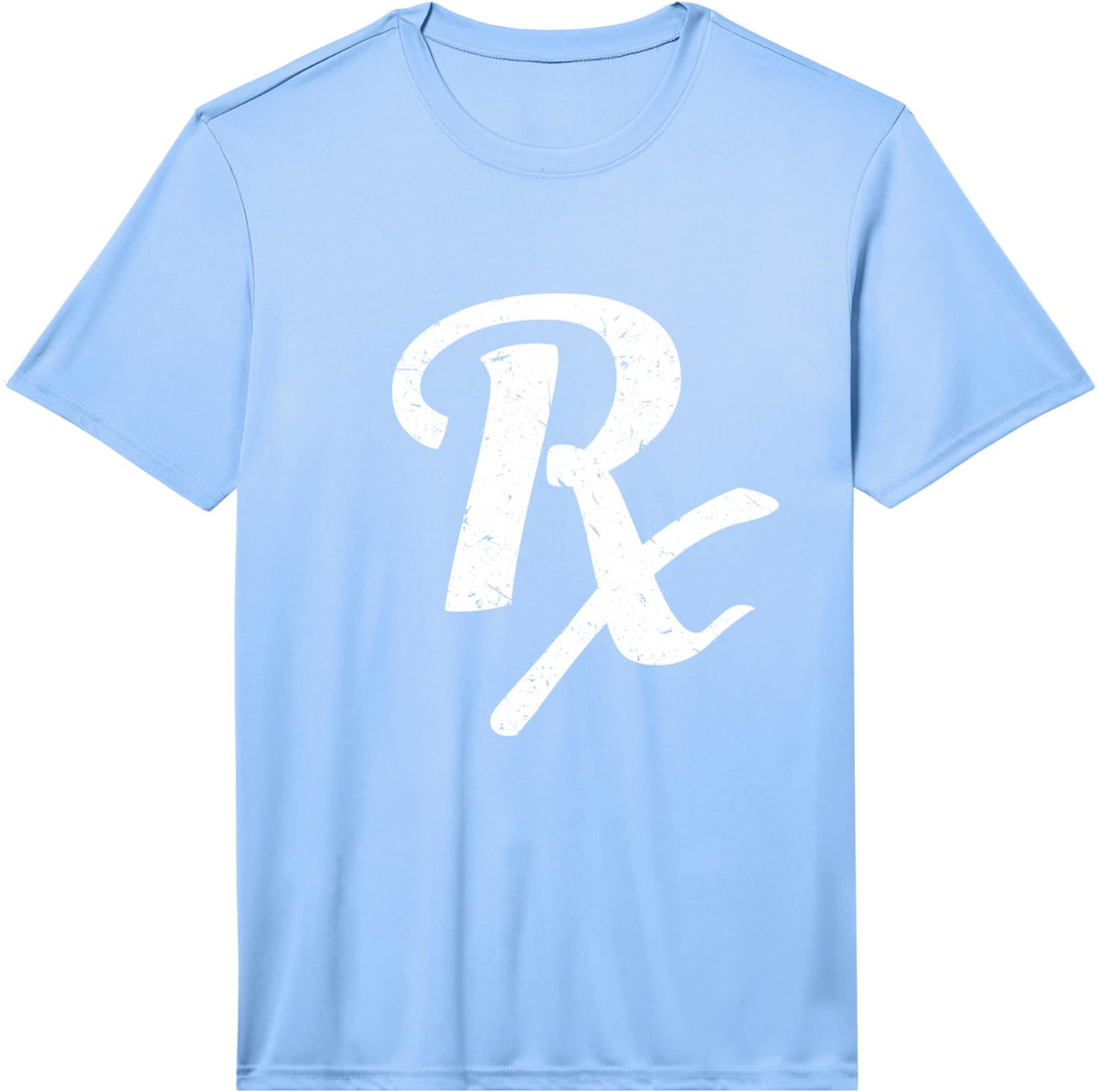 Mens Rx Pharmacy Shirt Logo Pharmacist and Pharmacy Tech School Performance T-Shirt - Light Blue