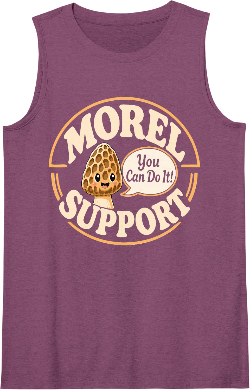 Funny Morel Pun Mushroom Hunting Foraging Sleeveless Tank Top - Purple