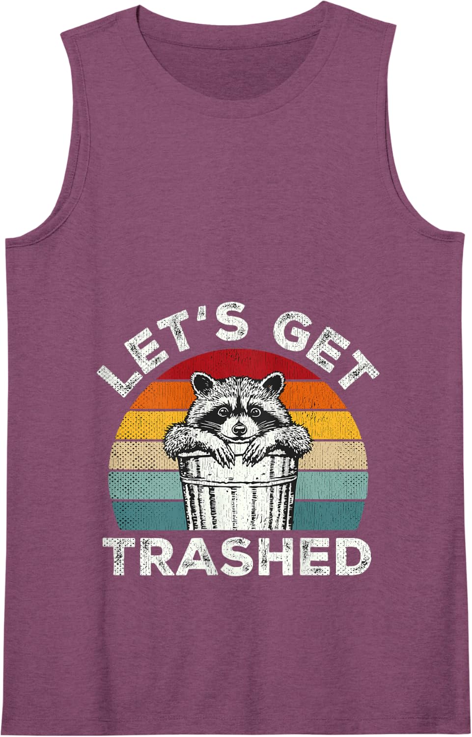 Lets Get Trashed Raccoon Stuff Trash Panda Funny Raccon Tank Top - Purple