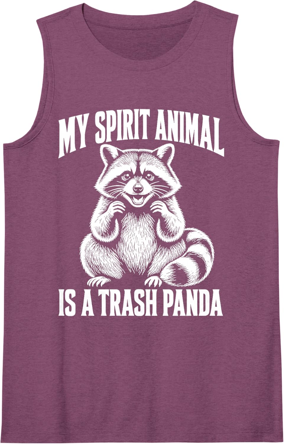 Trash Panda Humor Raccoon Lover Sleeveless Tank Top - Purple