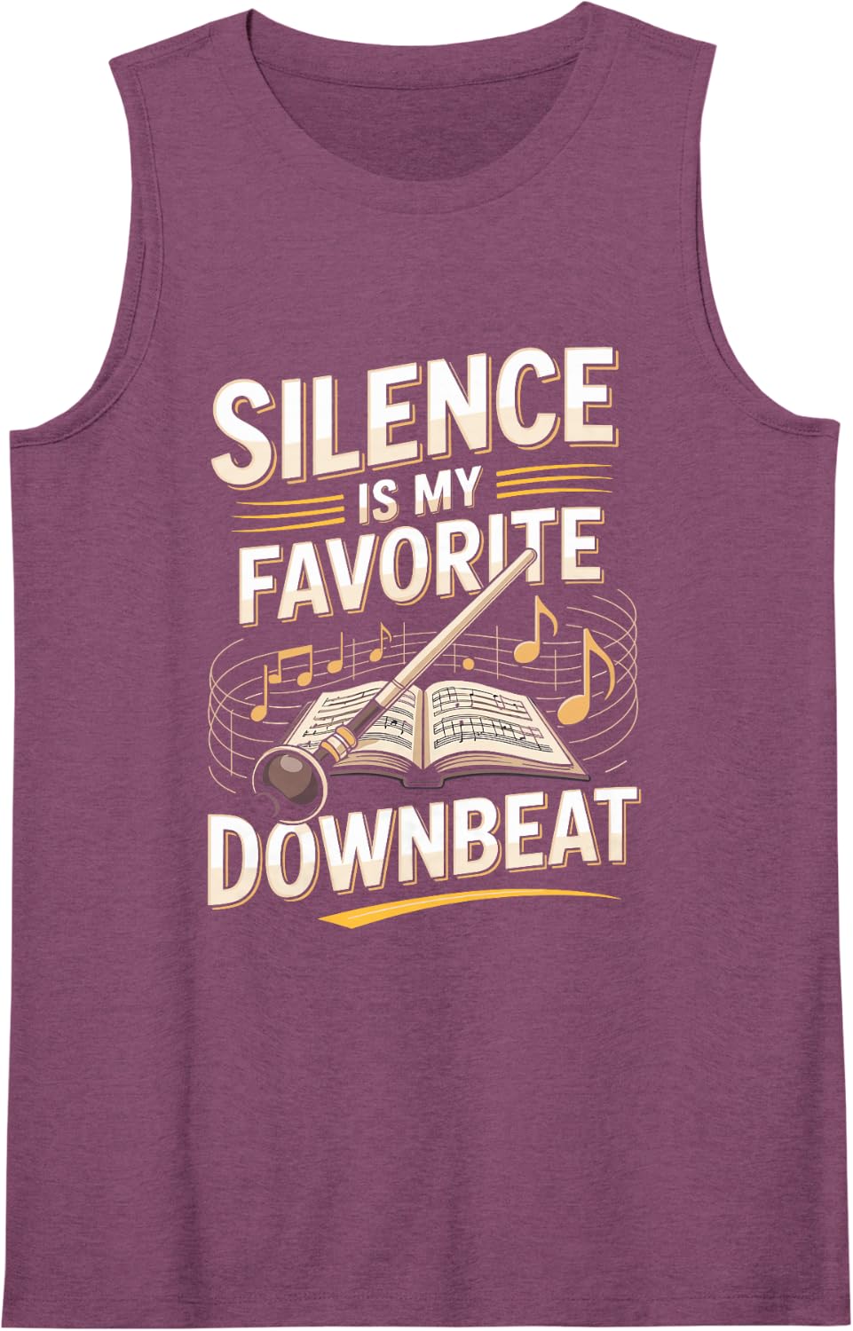 Silence is My Favorite Downbeat Conductor Choir Director Tank Top - Purple