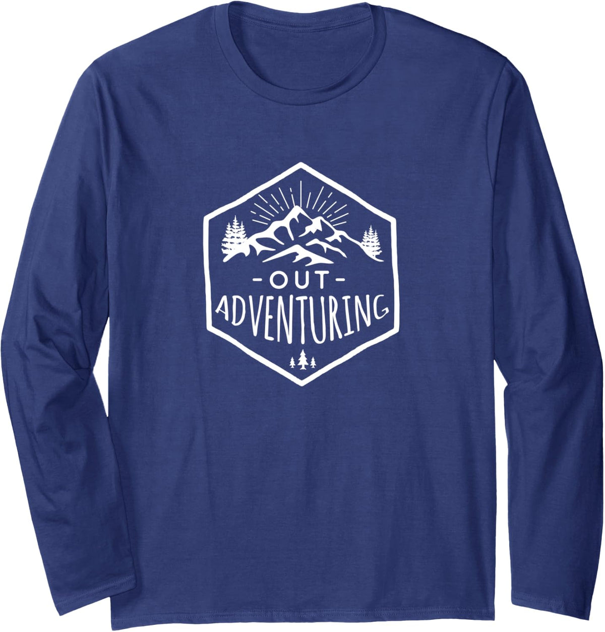 Peak Adventure Long Tee - Adult Unisex Navy Blue