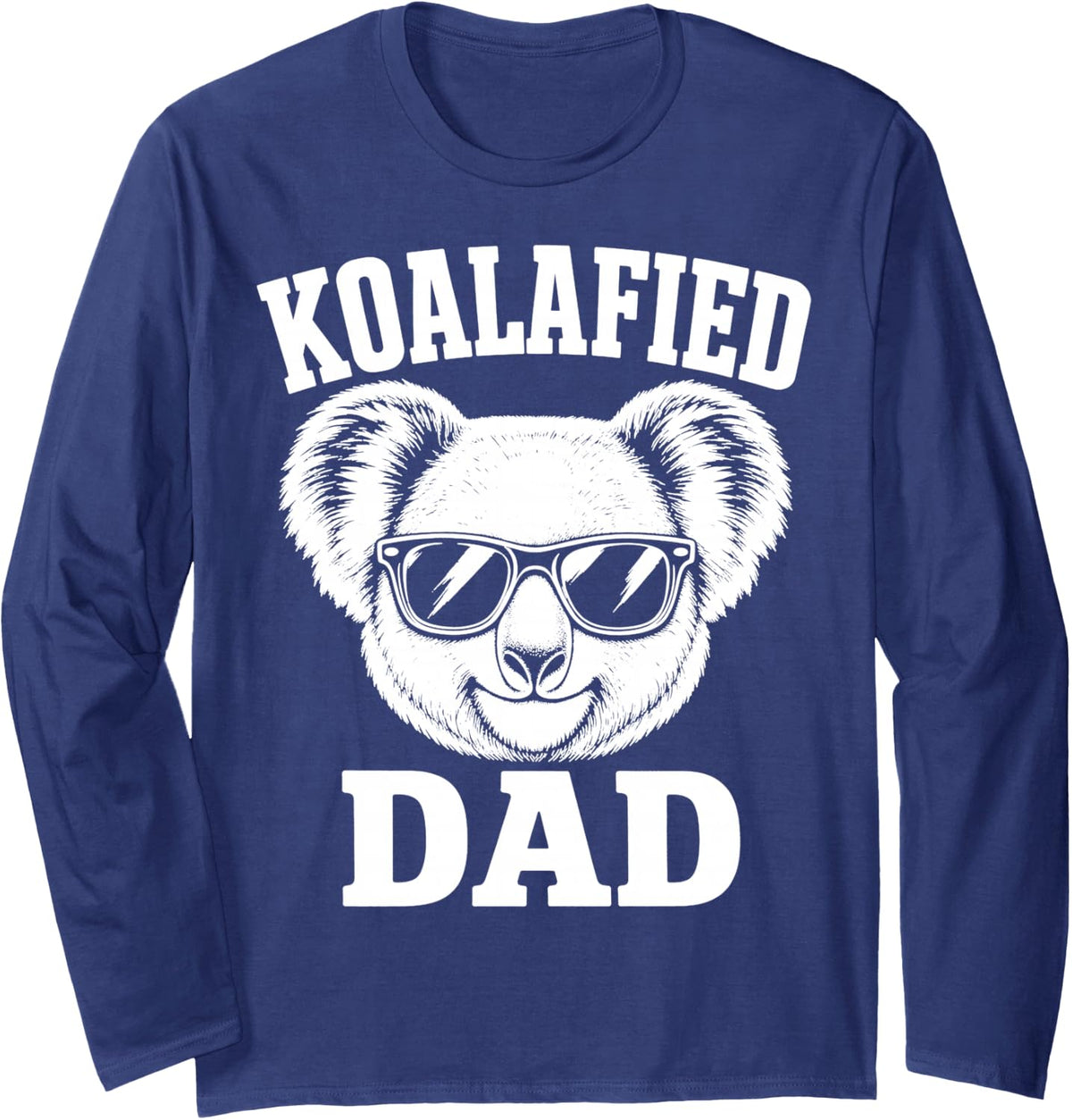 Dad Koala Father Australia Long Sleeve T-Shirt - Adult Unisex Navy Blue