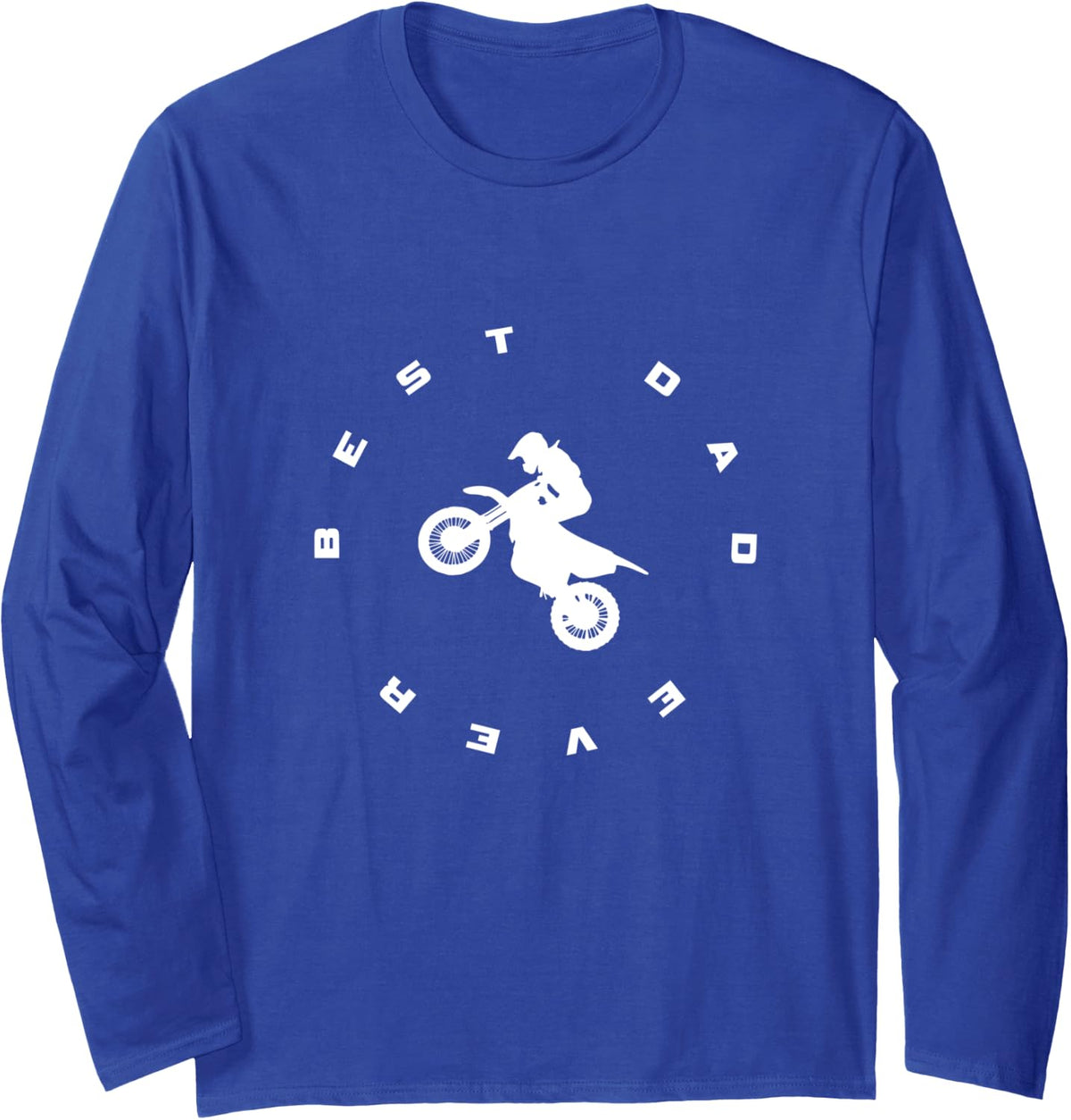 Dirt Bike Motocross Long Sleeve T-Shirt - Adult Unisex Royal Blue