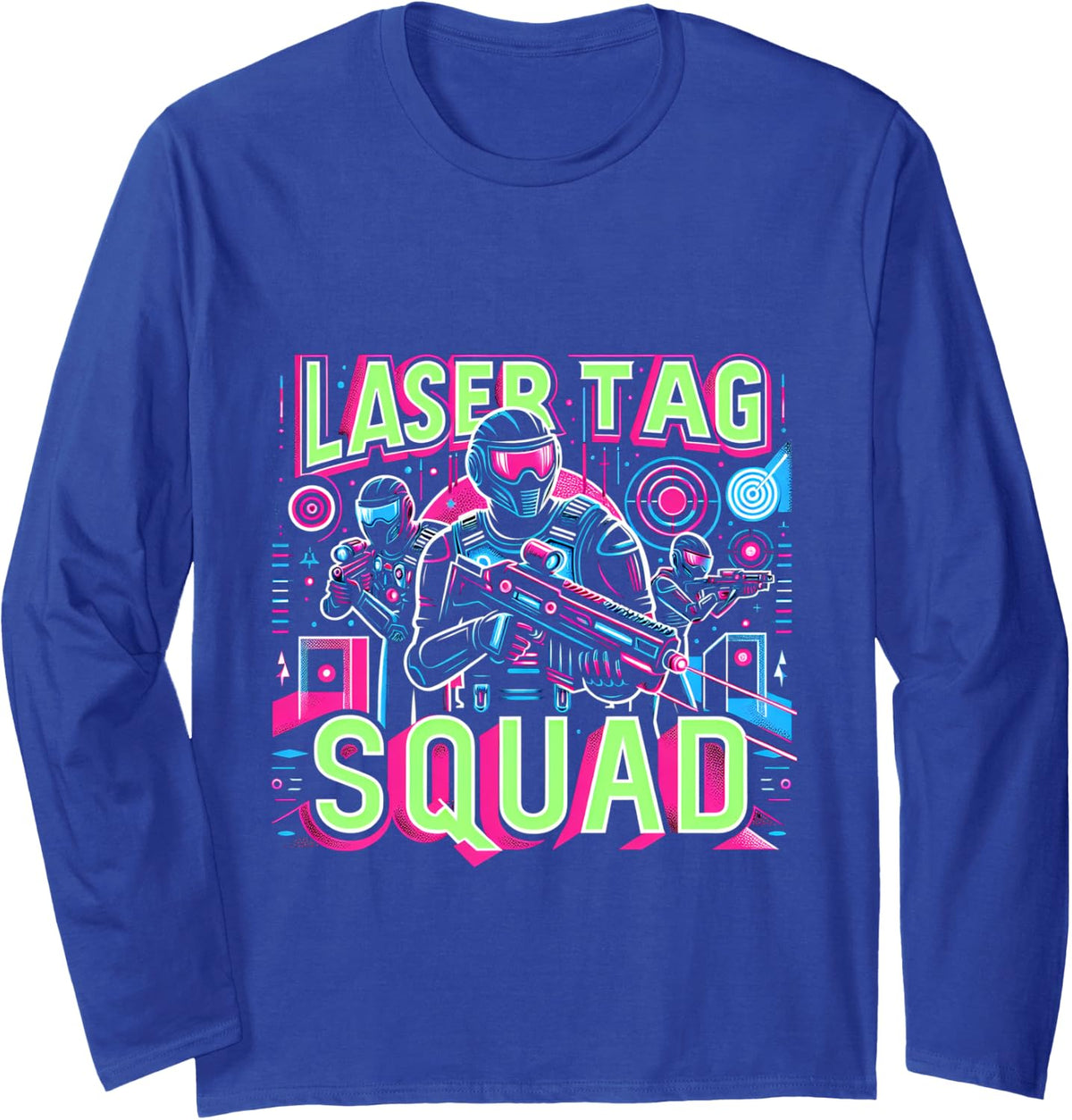 Laser Tag Squad ||--- Long Sleeve T-Shirt - Adult Unisex Royal Blue