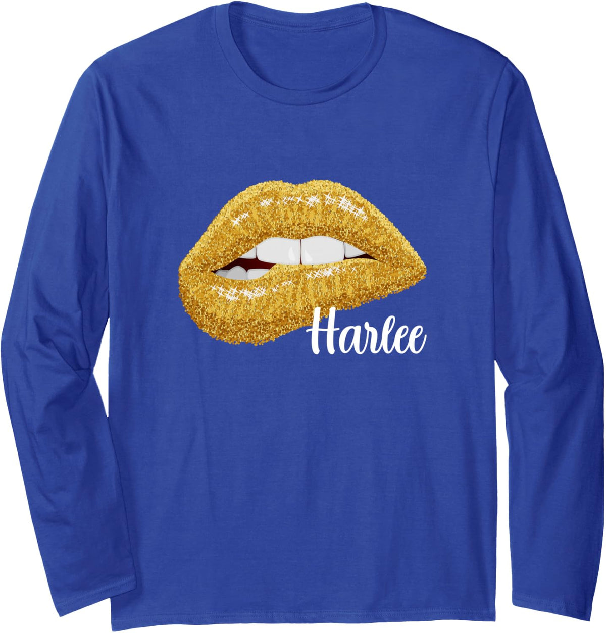 Harlee - First Name Gift Long Sleeve T-Shirt - Adult Unisex Royal Blue