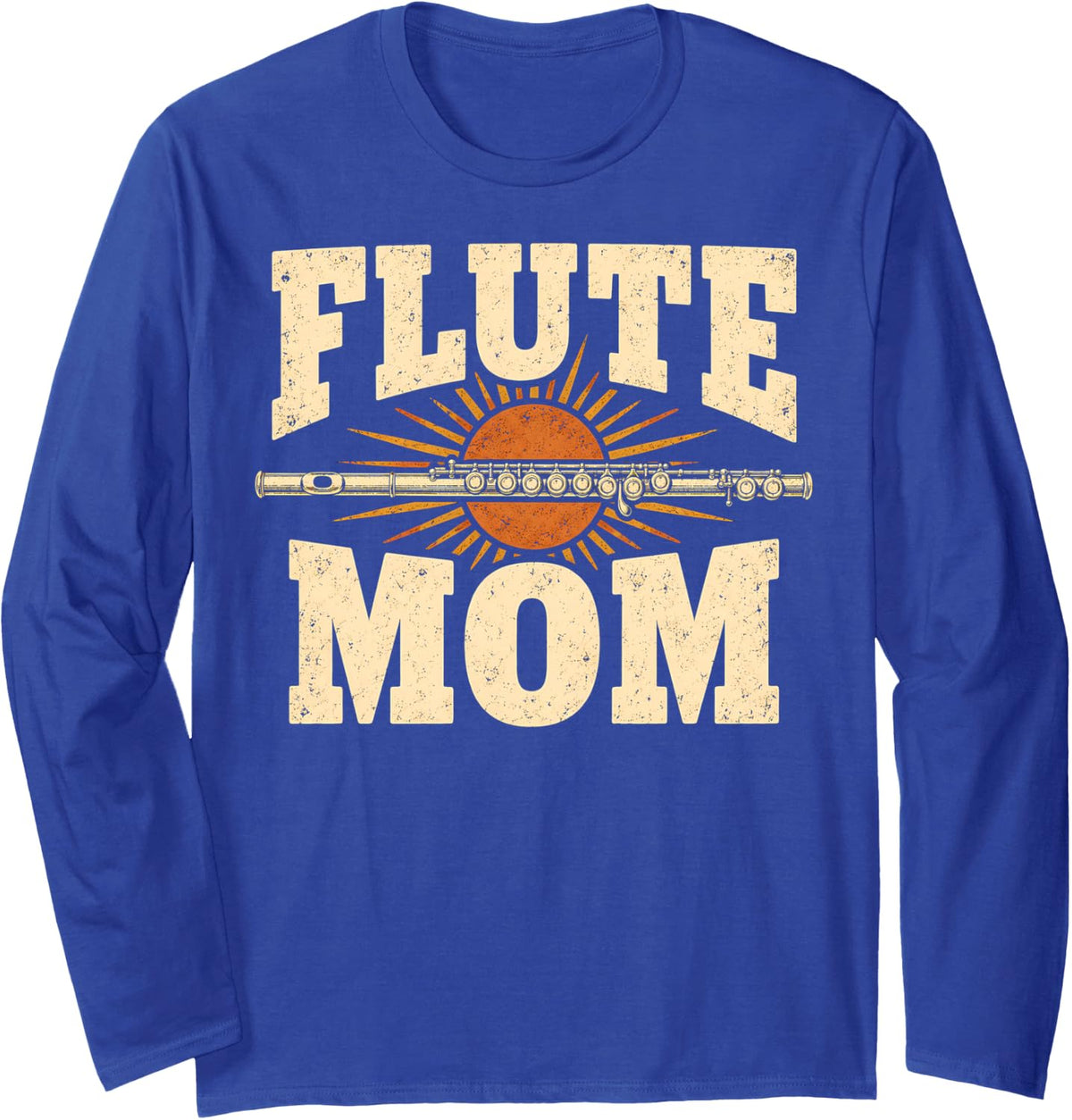 Musician Flute Mom Flutist Long Sleeve T-Shirt - Adult Unisex Royal Blue