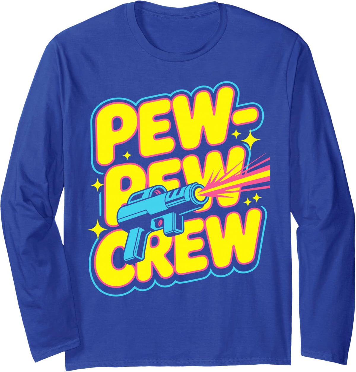 Laser Tag Crew Laser Tag Player Laser Tag Group Long Sleeve T-Shirt - Adult Unisex Royal Blue
