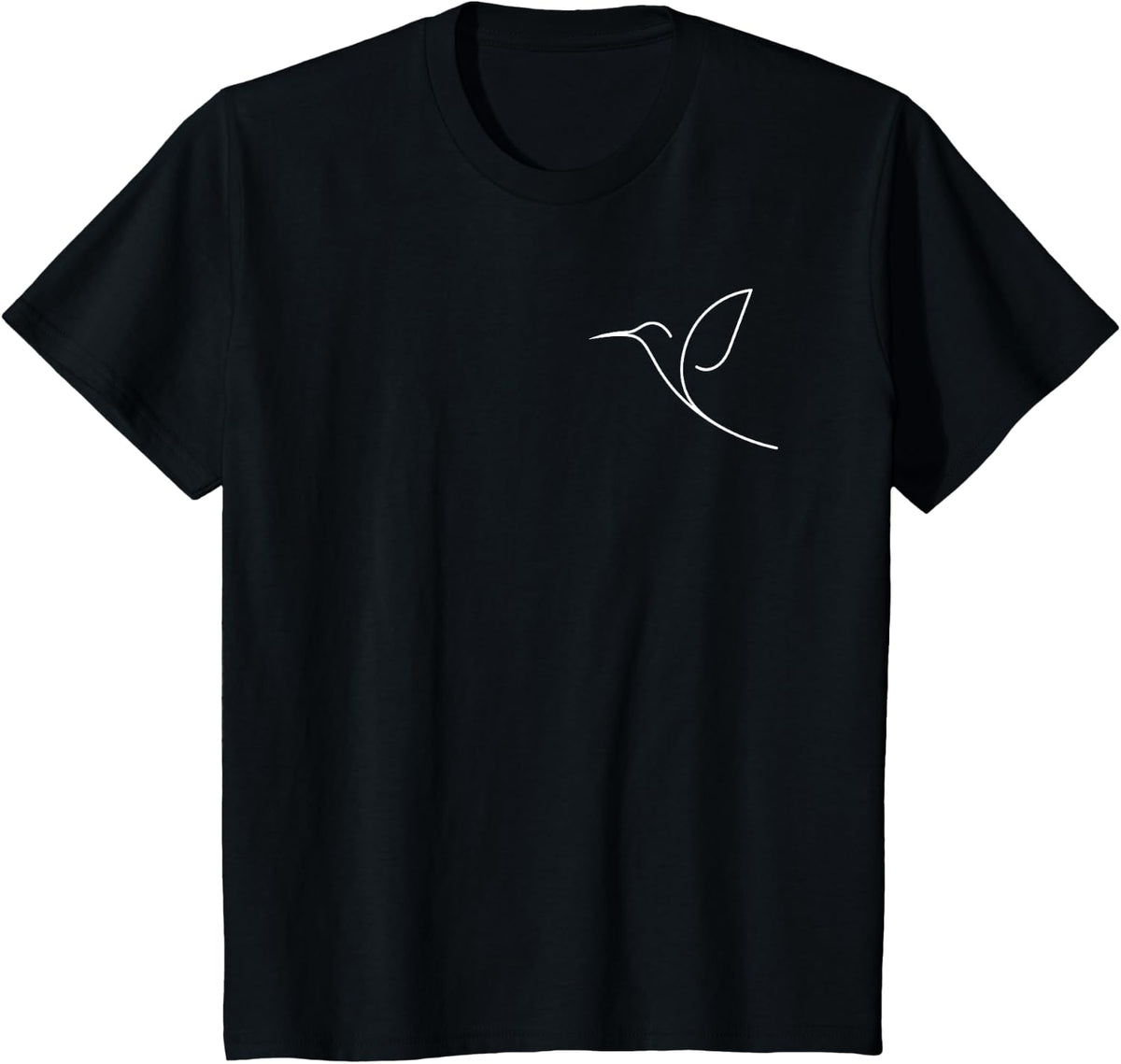 Free Spirit Hummingbird Silhouette T-Shirt - Black