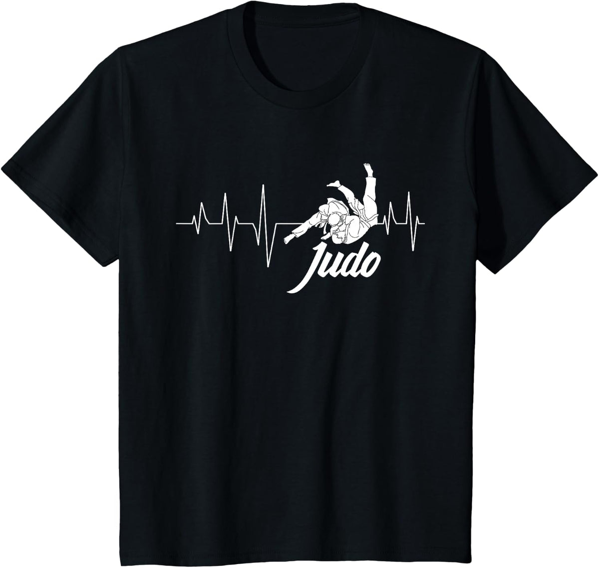 Judo - Pulse Heartbeat Martial Arts Fighter Judoka Judoist T-Shirt - Black