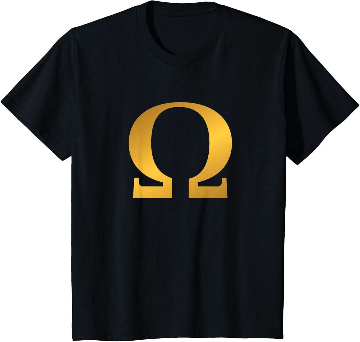 Greek Mythology Omega Symbol Fraternity Gift Sorority T-Shirt - Black