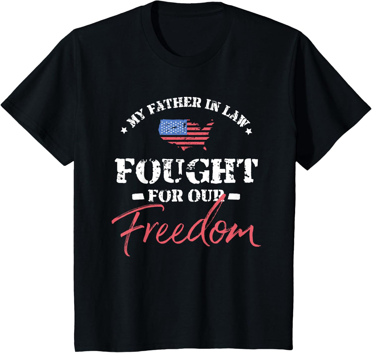 My Father in Law Is a Veteran T-Shirt - Black