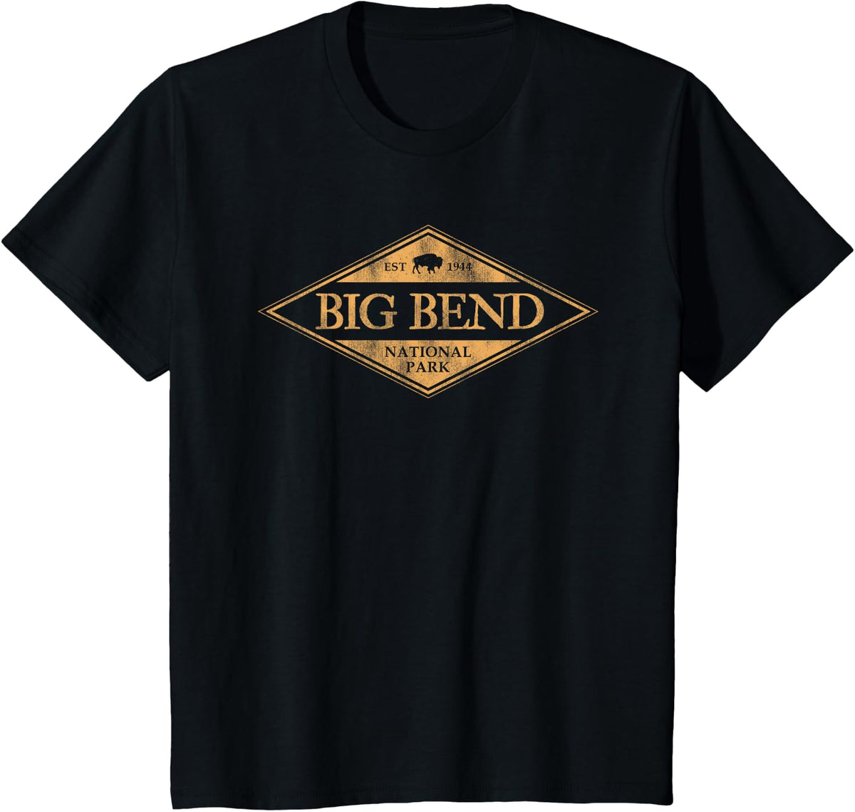 Vintage Big Bend National Park Texas Souvenir Hiking T-Shirt - Black