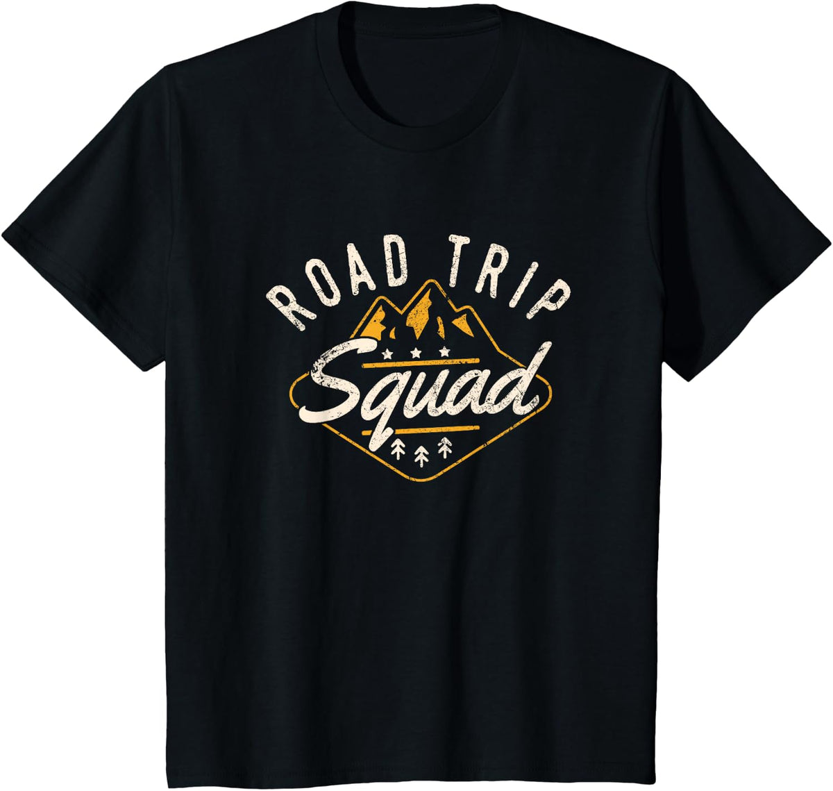 Road Trip Squad Shirt Hiking Camping Travel Men Women T-Shirt - Black