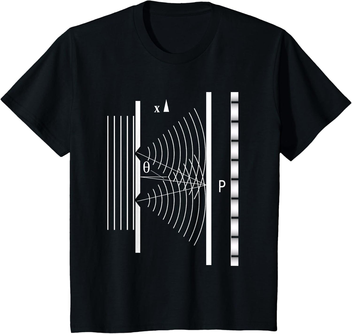 Double Slit Experiment Particle Physics Lover Physicist T-Shirt - Black