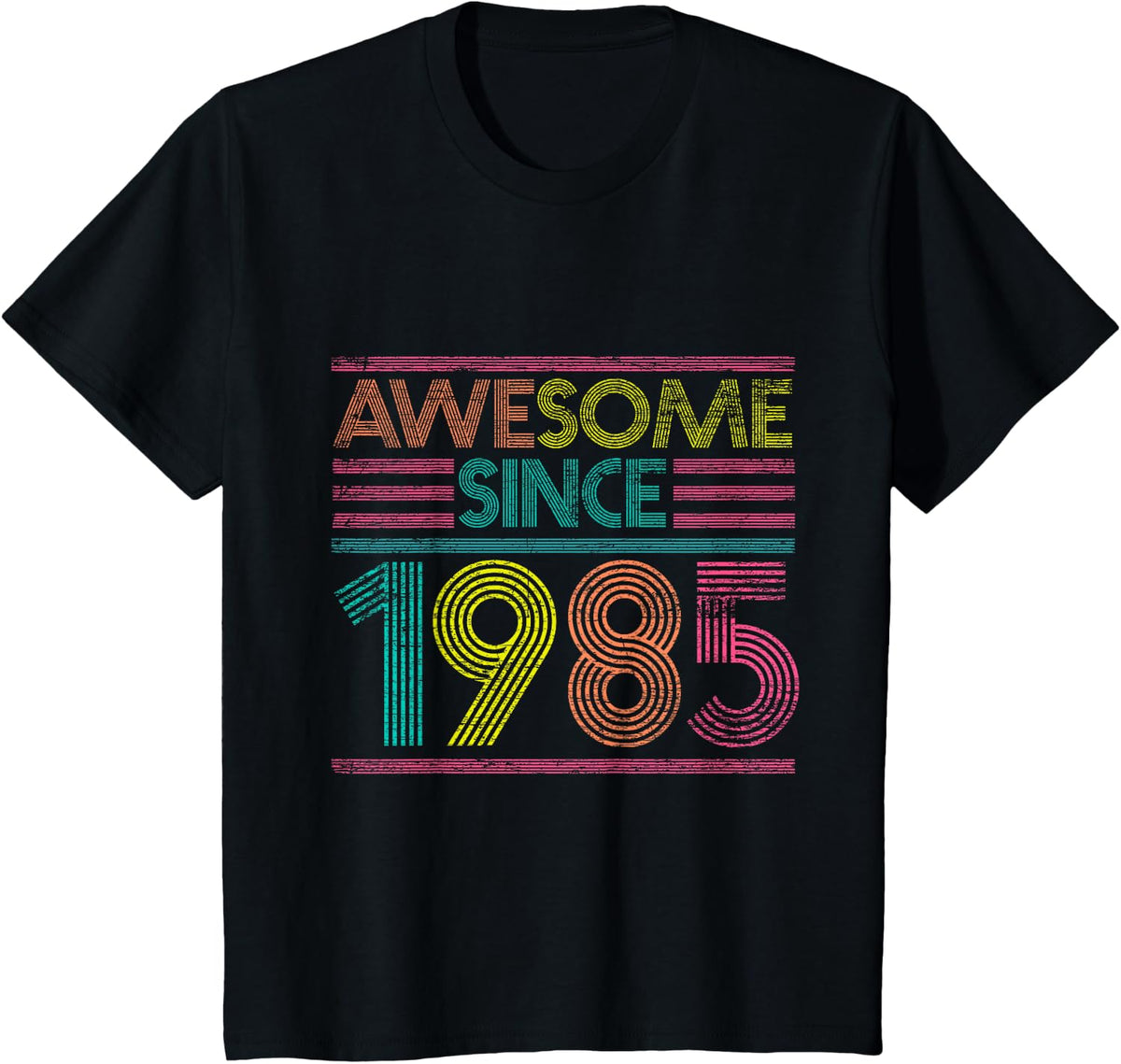 Awesome Since 1985 41st Birthday Gifts 41 Years Old T-Shirt - Black