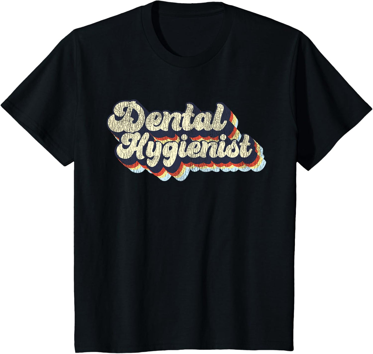 Dental Hygienist Retro Vintage T-Shirt - Black