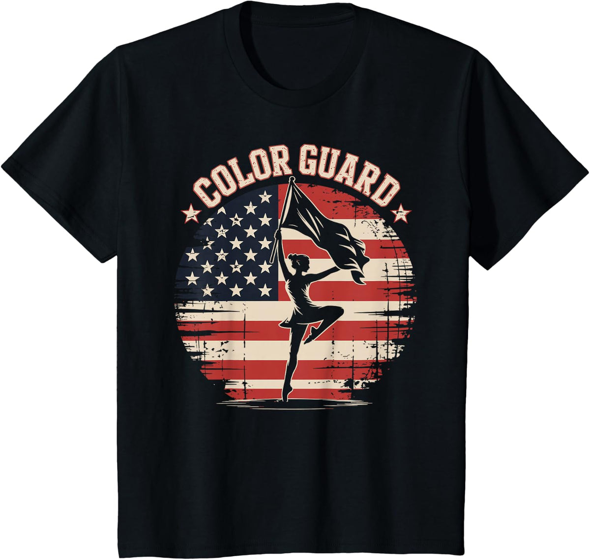 Color Guard USA Flag T-Shirt - Black