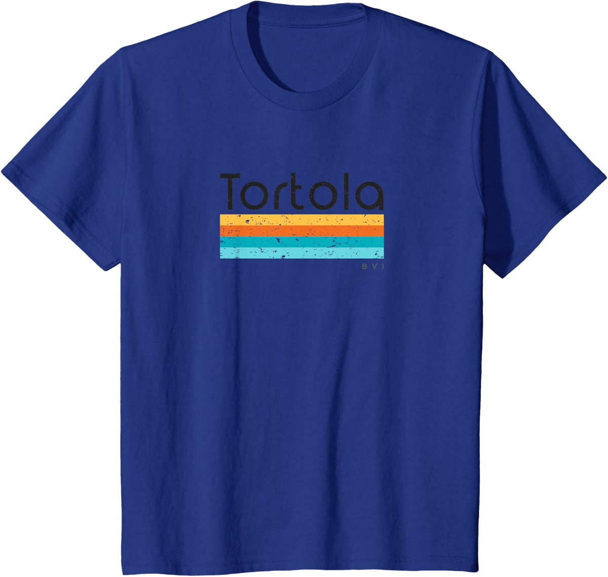 Vintage Tortola BVI Retro Design T-Shirt - Royal Blue