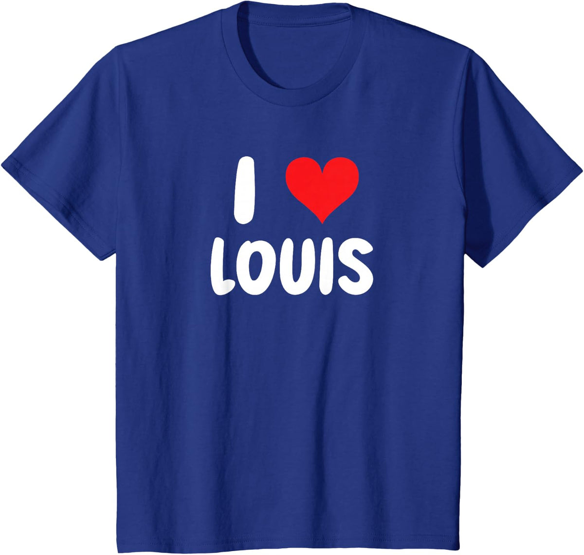 I Love Louis - Heart - Name T-Shirt - Royal Blue
