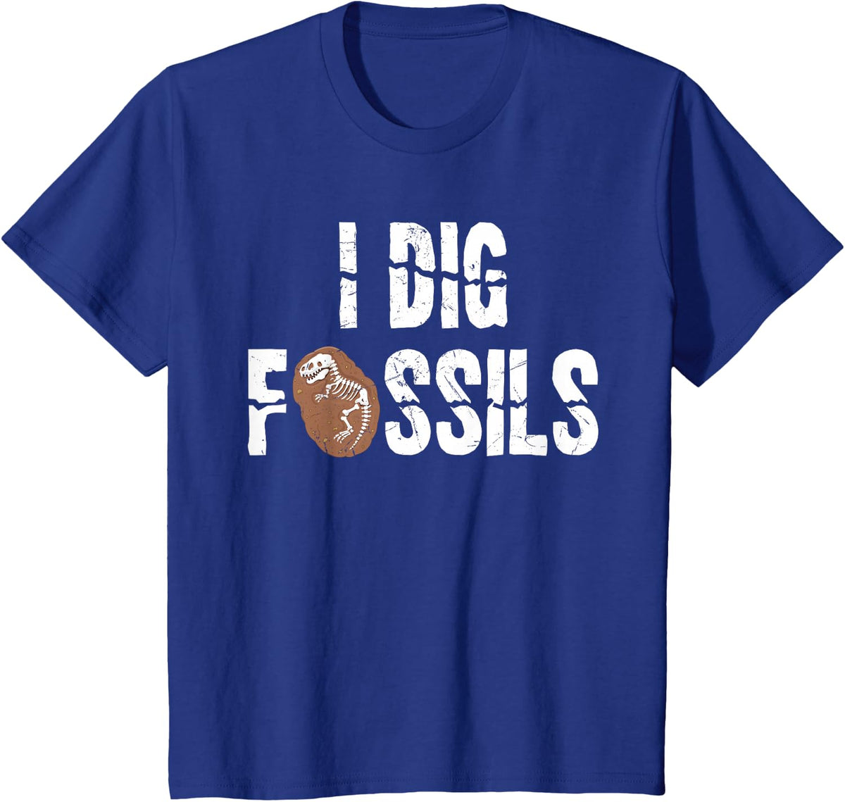 Funny I Dig Fossils Archeology Gift Dinosaur Lovers gift T-Shirt - Royal Blue
