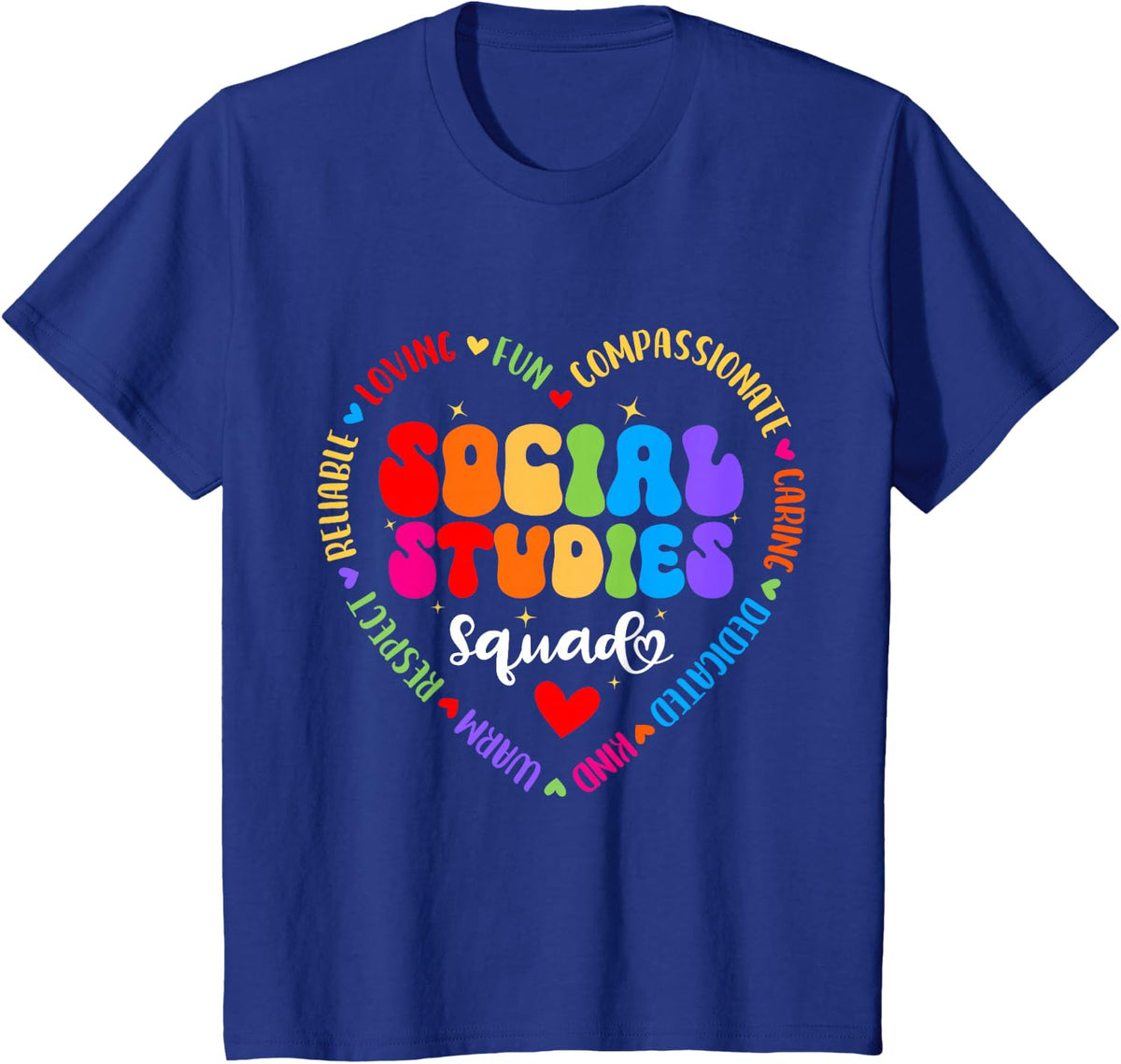 Social Studies Squad Teacher Back To School First Day T-Shirt - Royal Blue