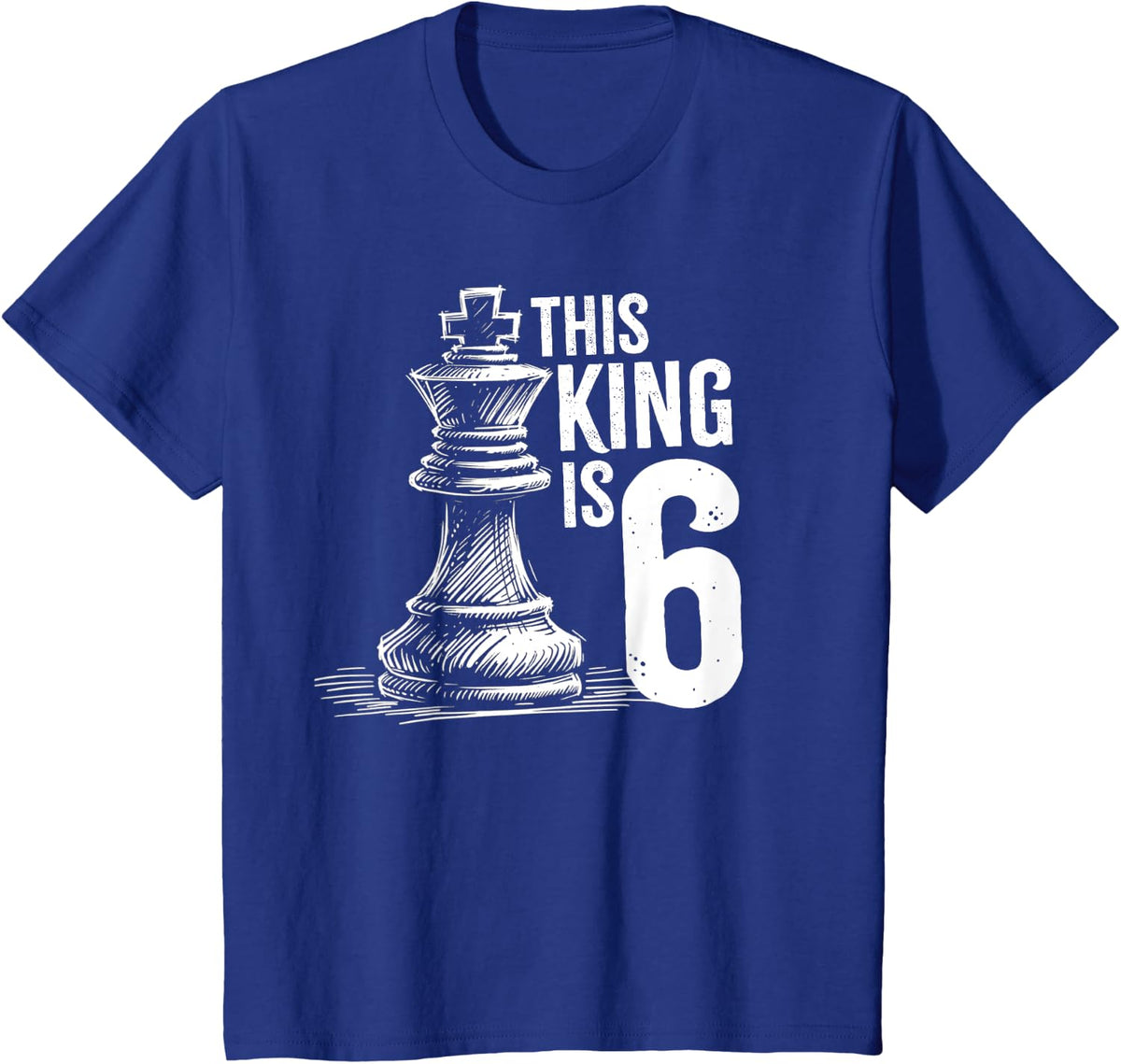 Cool Kids Play Chess, 6th Birthday Design for Chess Lovers T-Shirt - Royal Blue