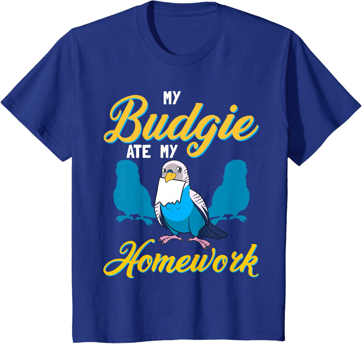 Budgie Common Parakeets Pet Ornithology Birders Birding T-Shirt - Royal Blue